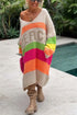 'Inara' V-Neck Long Sleeve Sweater Dress - Celes Fashion